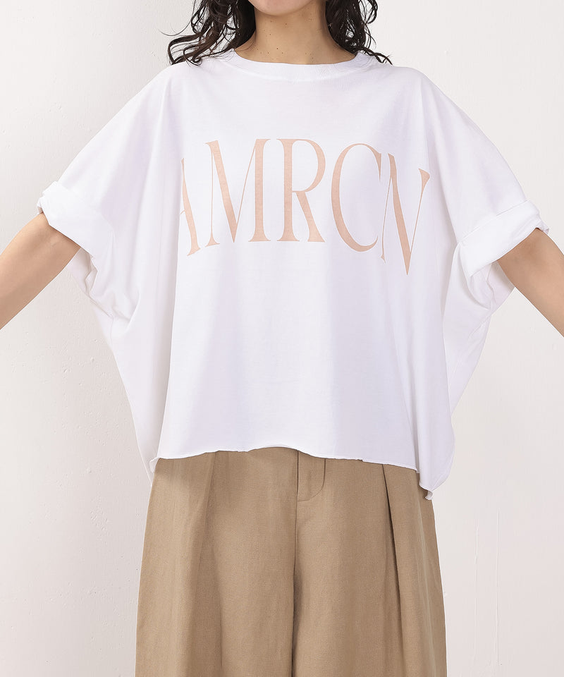 【AMERICANA】クロップドワイドロールアップT