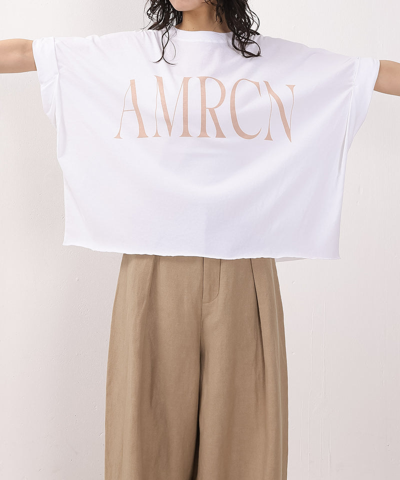 【AMERICANA】クロップドワイドロールアップT