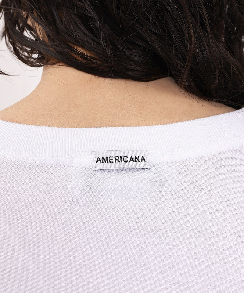 【AMERICANA】クロップドワイドロールアップT