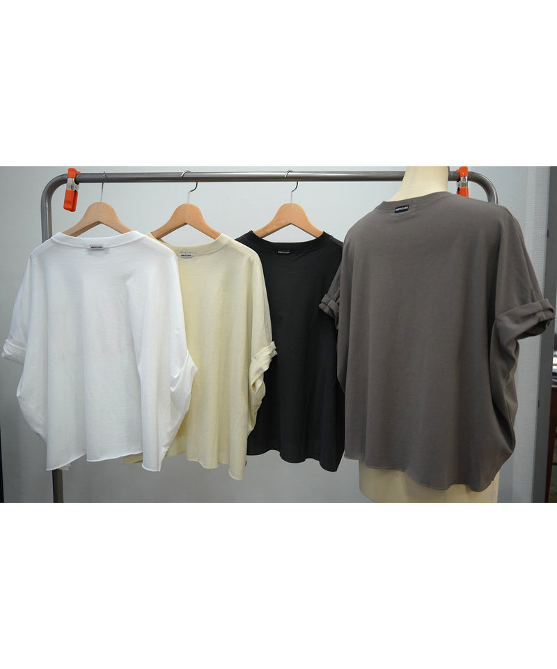 【AMERICANA】クロップドワイドロールアップT