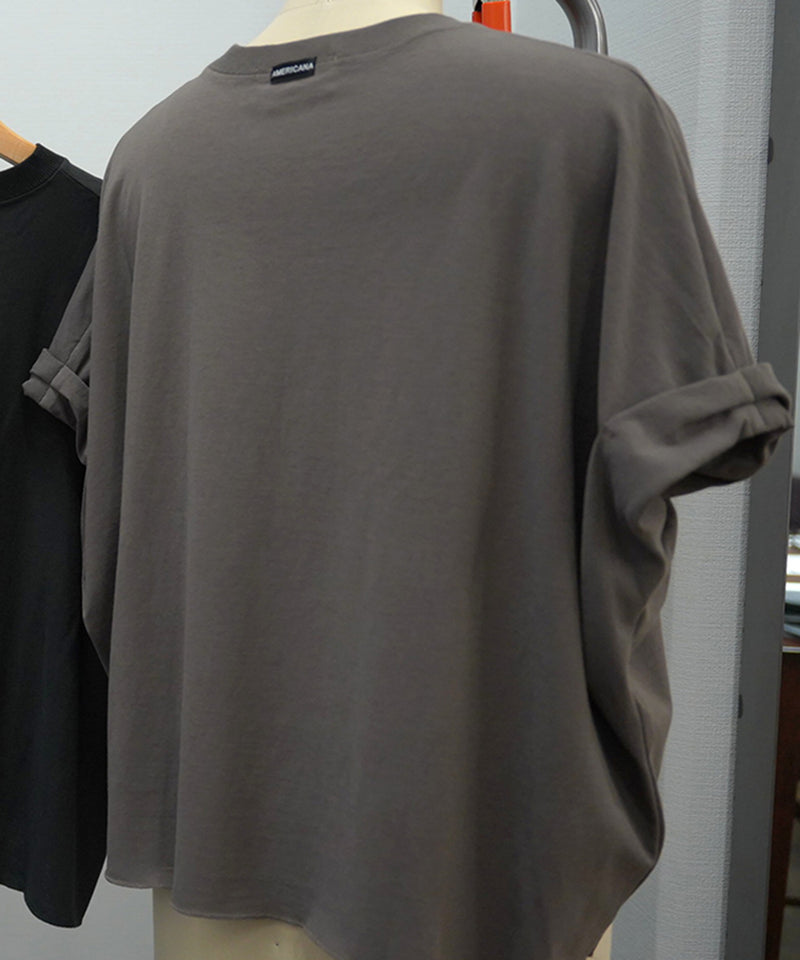 【AMERICANA】クロップドワイドロールアップT