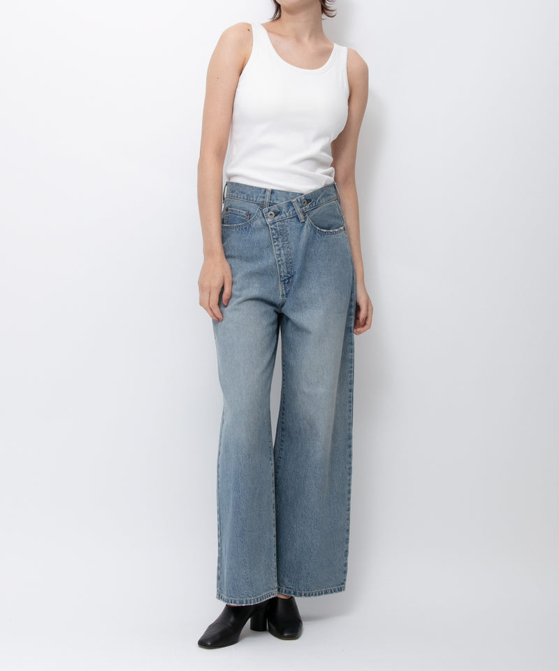 【JOHNBULL/ジョンブル】デニムアシンメトリーパンツ