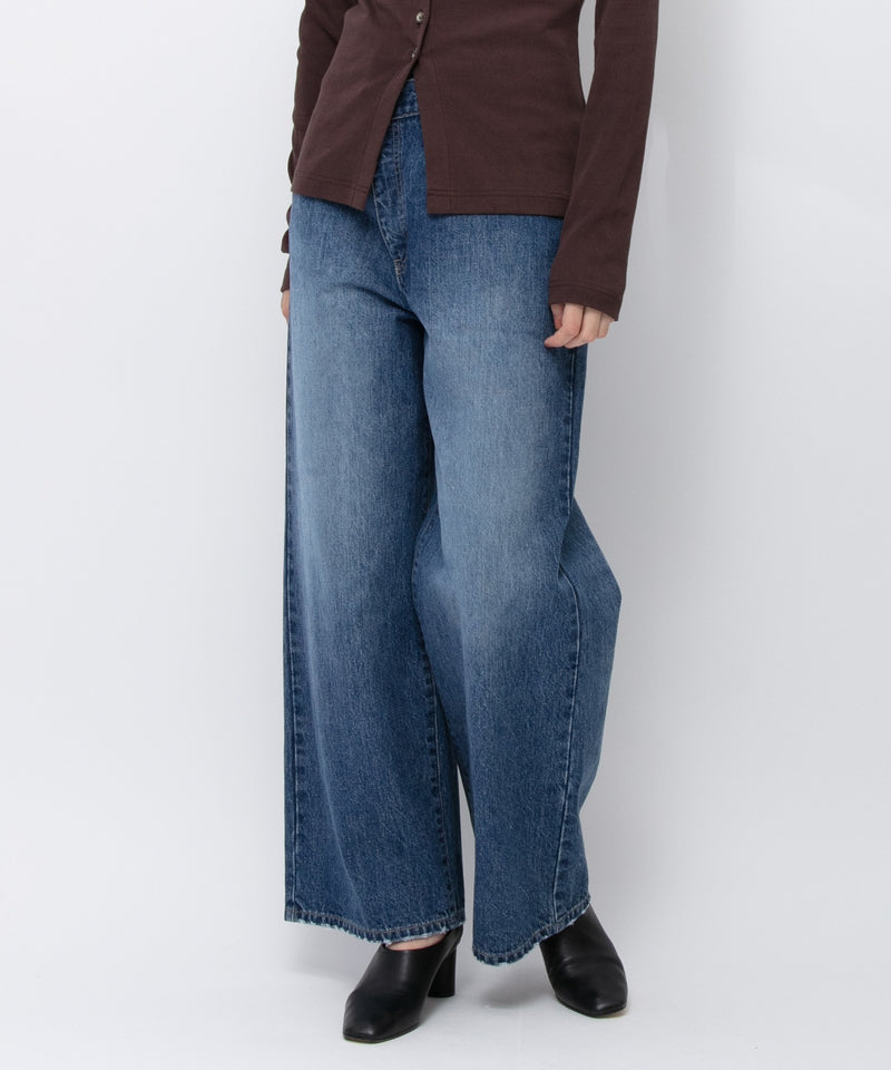 【JOHNBULL/ジョンブル】デニムアシンメトリーパンツ