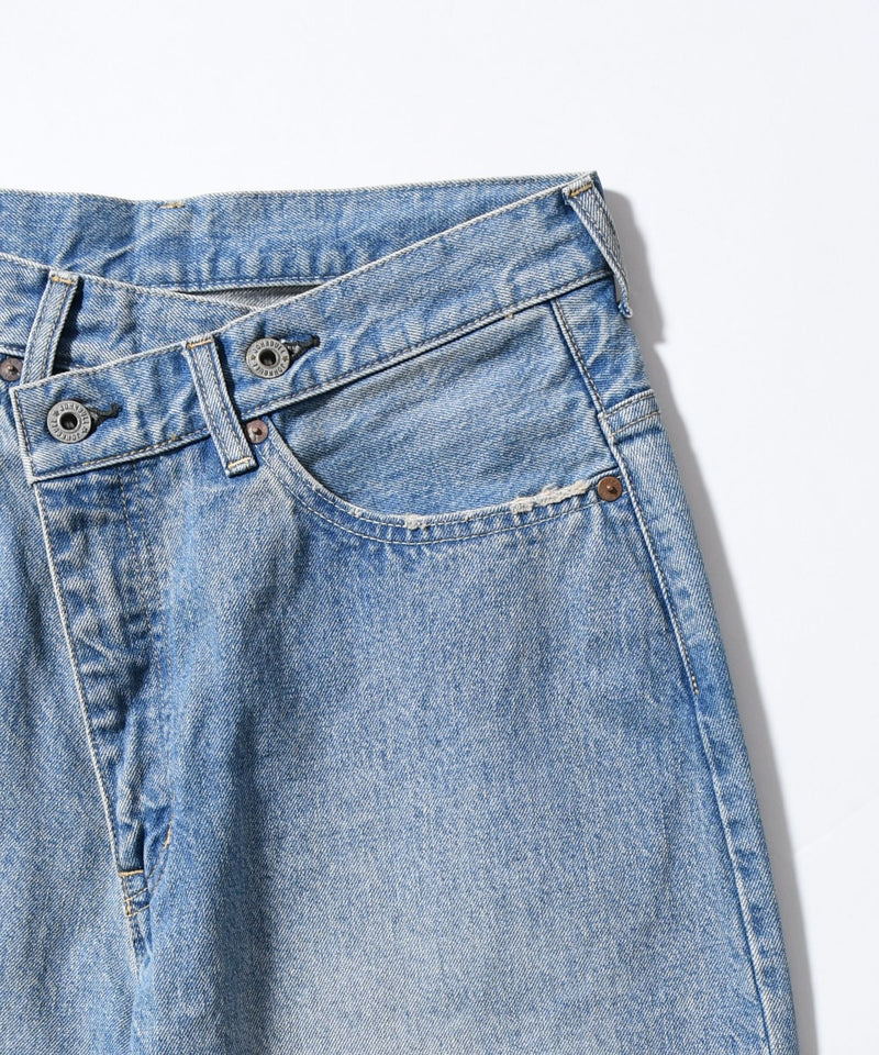 【JOHNBULL/ジョンブル】デニムアシンメトリーパンツ