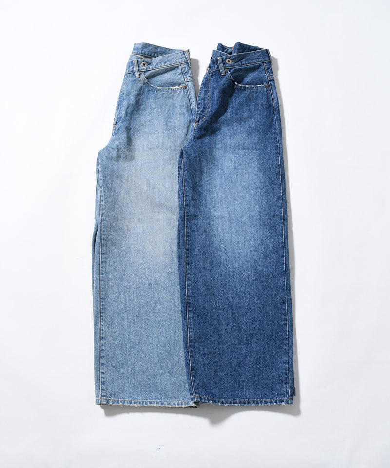 【JOHNBULL/ジョンブル】デニムアシンメトリーパンツ