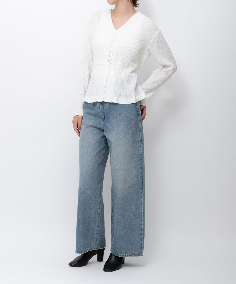 【JOHNBULL/ジョンブル】デニムアシンメトリーパンツ