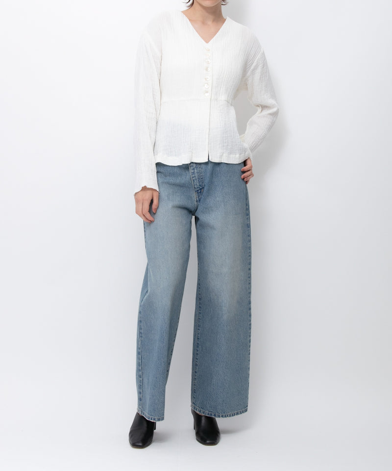 【JOHNBULL/ジョンブル】デニムアシンメトリーパンツ