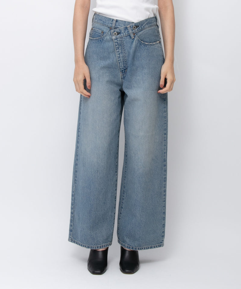 【JOHNBULL/ジョンブル】デニムアシンメトリーパンツ