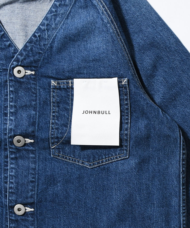 【JOHNBULL/ジョンブル】デニムノーカラーワークシャツ