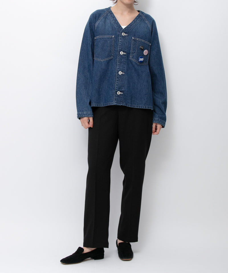 【JOHNBULL/ジョンブル】デニムノーカラーワークシャツ