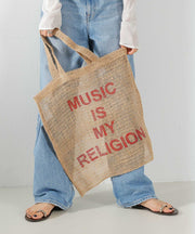 Music Is My Religion Beige+Red kPrint(レッド)