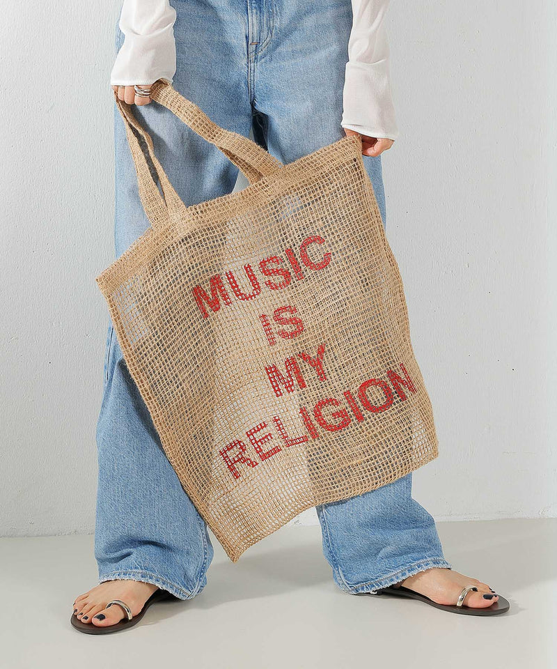 Music Is My Religion Beige+Red kPrint(レッド)