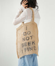 I Do Not Seek I Find Beige+Black Print(ブラック系3)