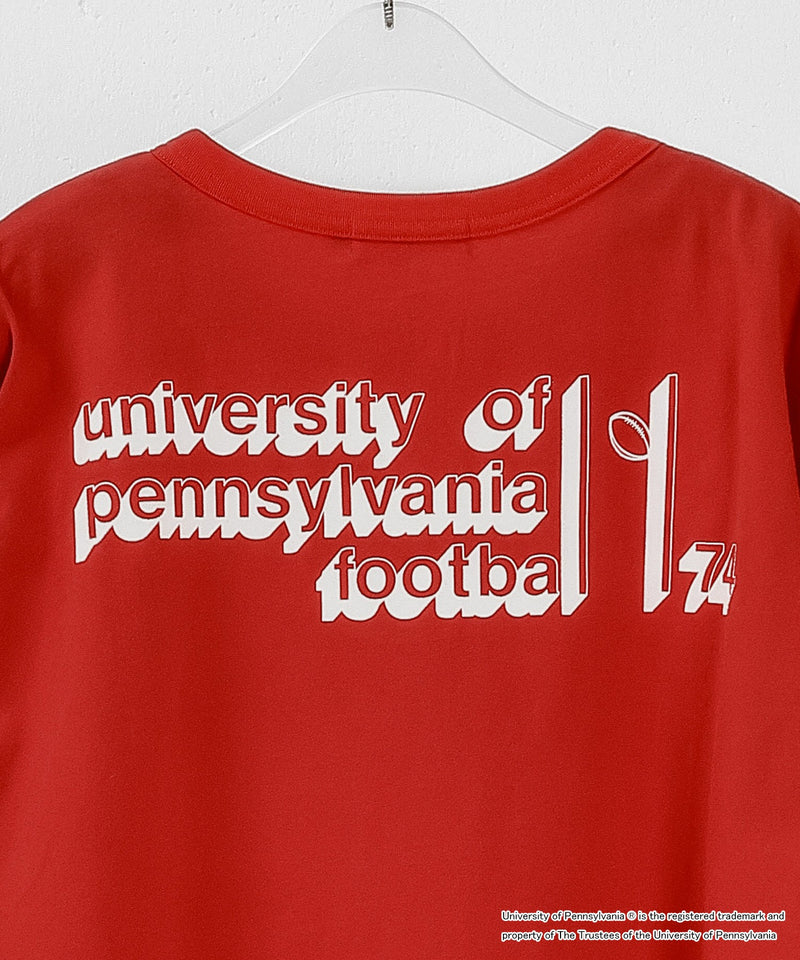 【GOOD ROCK SPEED / グッドロックスピード】UNIVERSITY OF PENNSYLVANIA カレッジ ロゴプリント ヘンリーネック ロングスリーブ Tシャツ