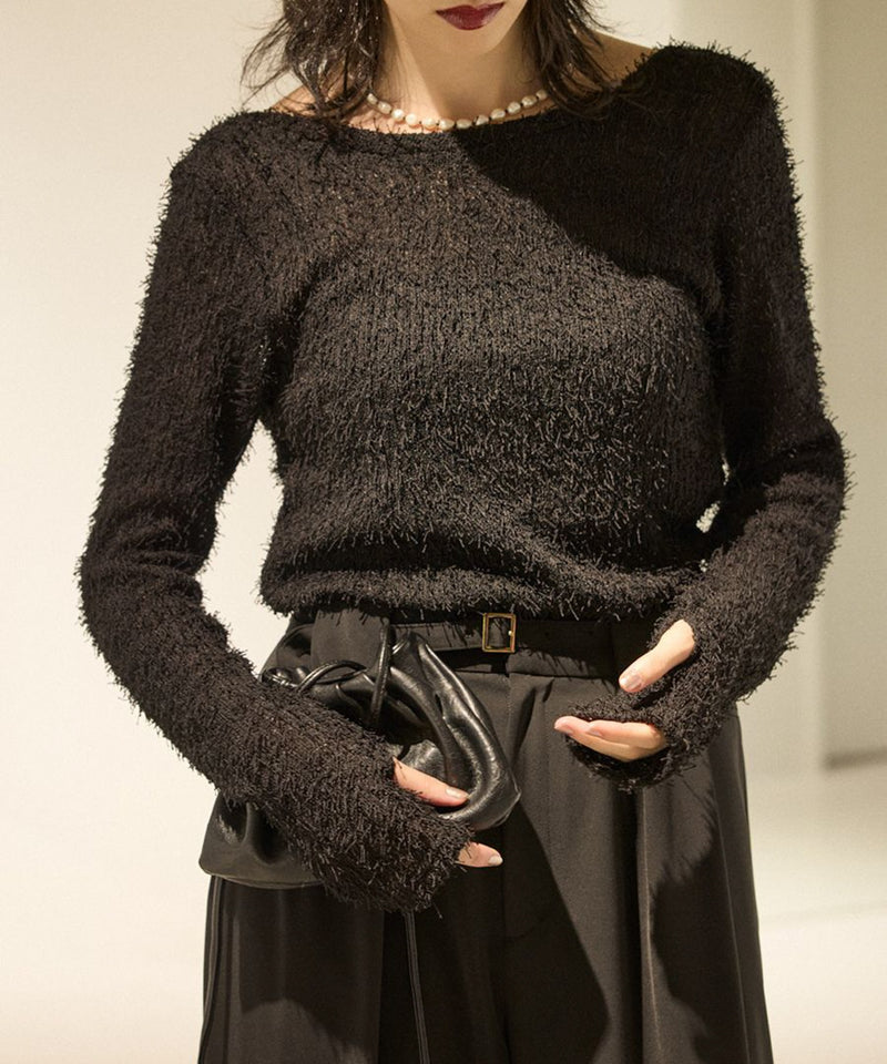 【Mewl/ミュール】ブークレーバックオープンTOPS