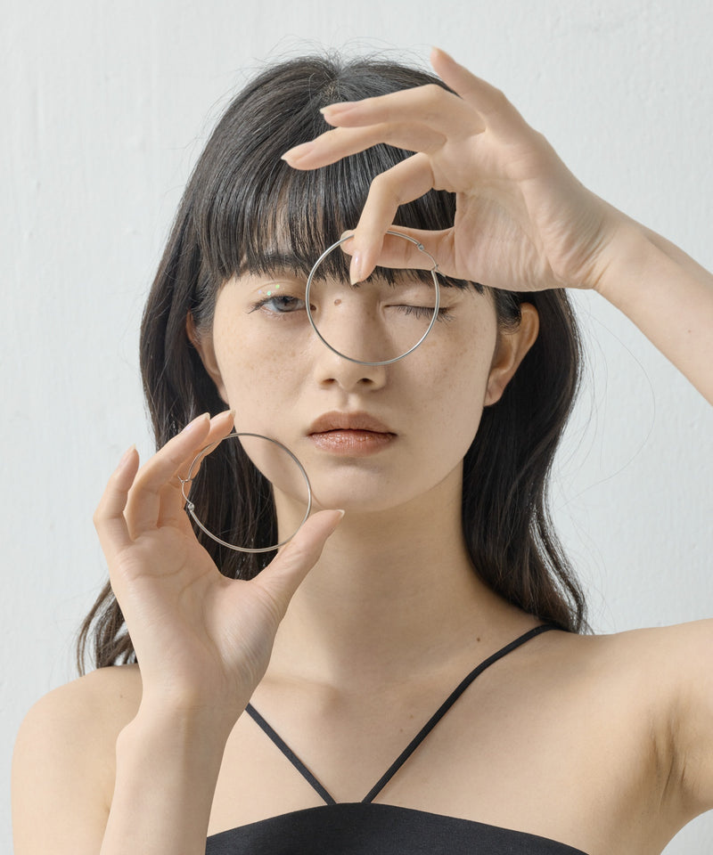 【ORLEAN】 シンプルフープピアス 6cm