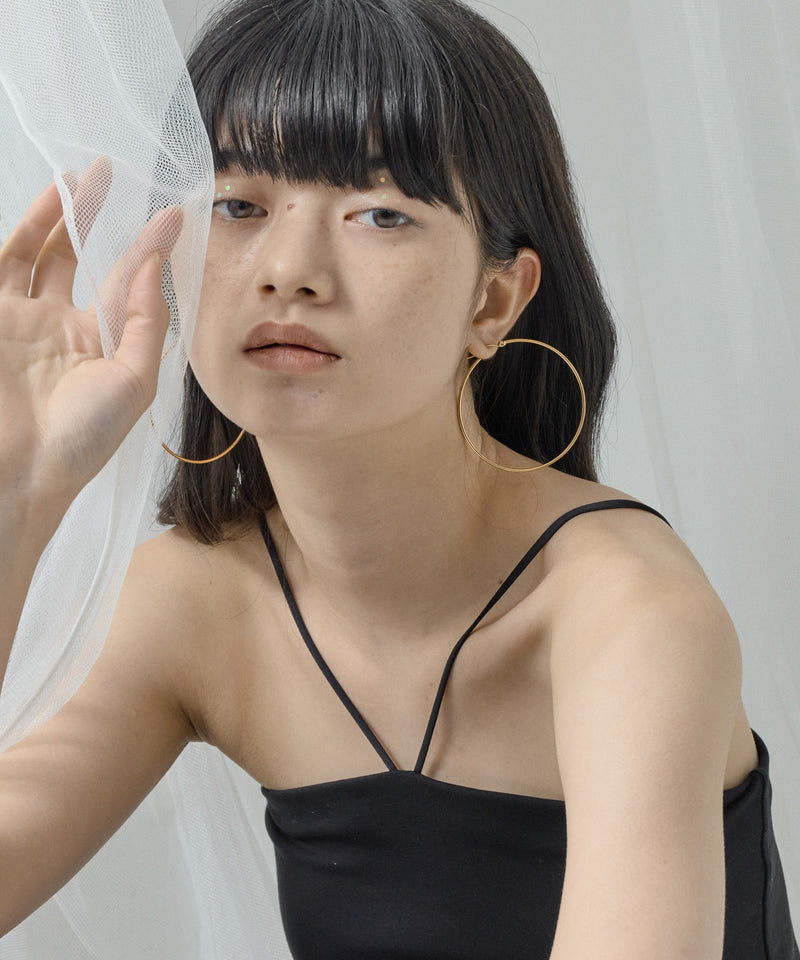 【ORLEAN】 シンプルフープピアス 6cm