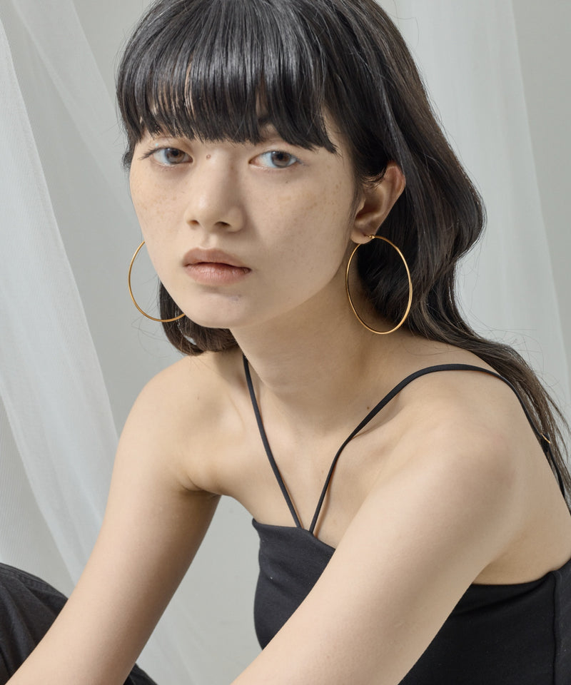 【ORLEAN】 シンプルフープピアス 6cm