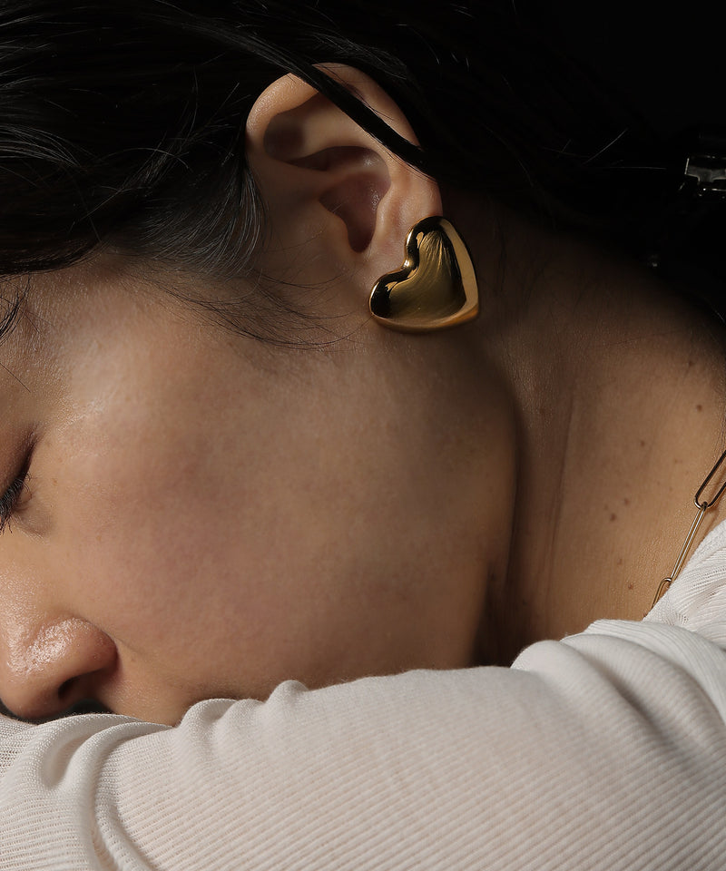 金属アレルギー対応 ハートピアス サージカルステンレス