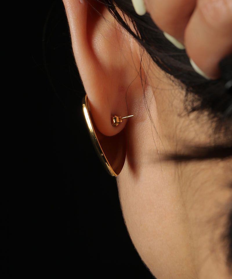 金属アレルギー対応 ハートピアス サージカルステンレス