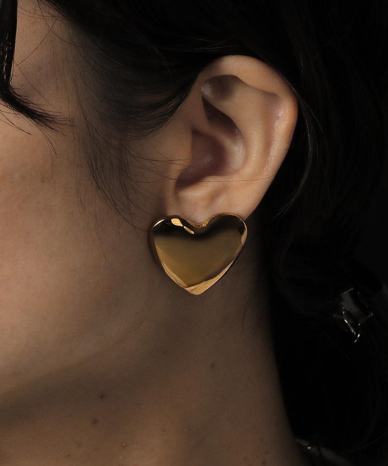 金属アレルギー対応 ハートピアス サージカルステンレス