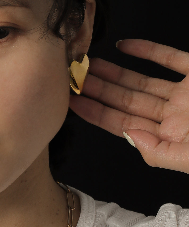 金属アレルギー対応 ハートピアス サージカルステンレス