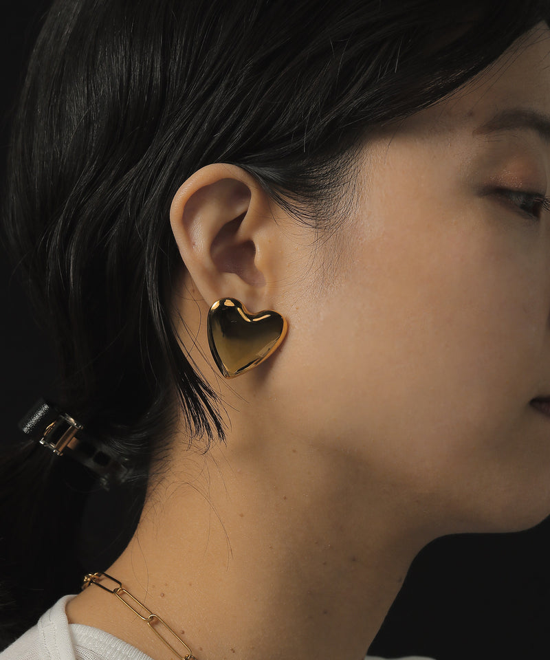 金属アレルギー対応 ハートピアス サージカルステンレス