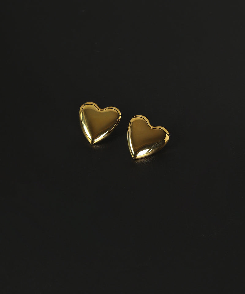 金属アレルギー対応 ハートピアス サージカルステンレス