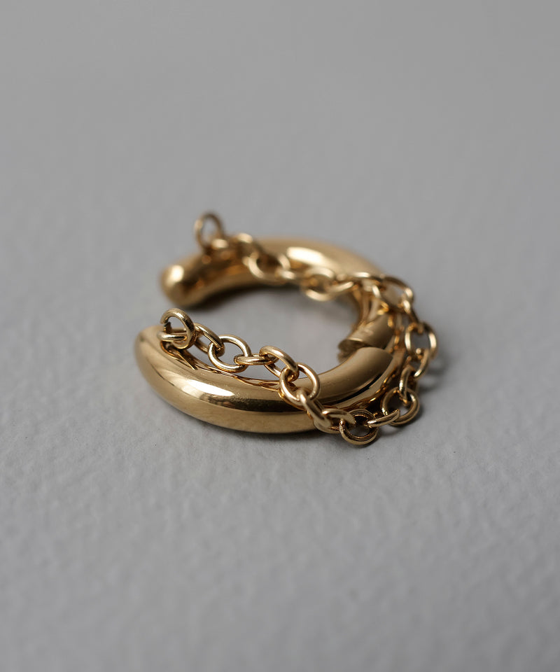 属アレルギー対応 チェーンイヤーカフ サージカルステンレス