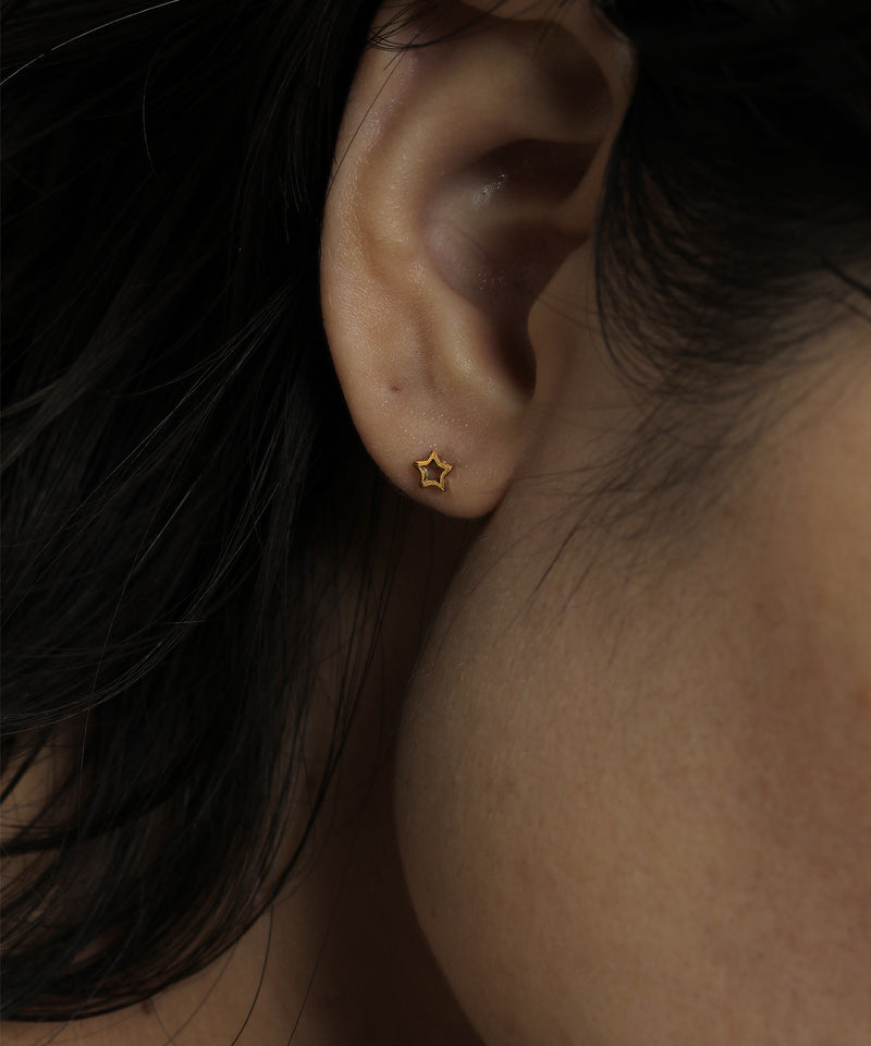 金属アレルギー対応 スター ハート モチーフミニピアス サージカルステンレス