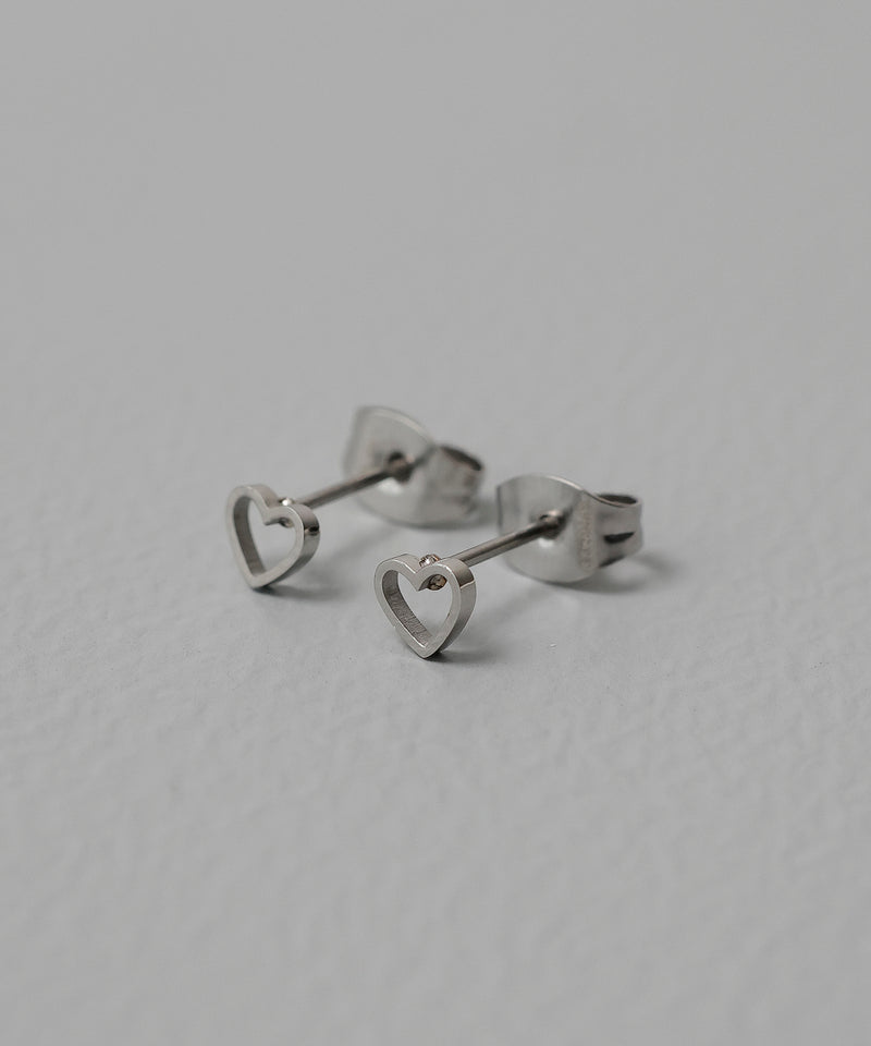 金属アレルギー対応 スター ハート モチーフミニピアス サージカルステンレス