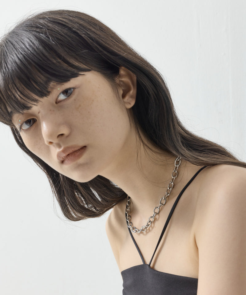 【ORLEAN】 ボリュームアズキチェーンネックレス サージカルステンレス