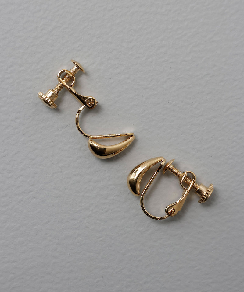 金属アレルギー対応 ドロップモチーフイヤリング サージカルステンレス