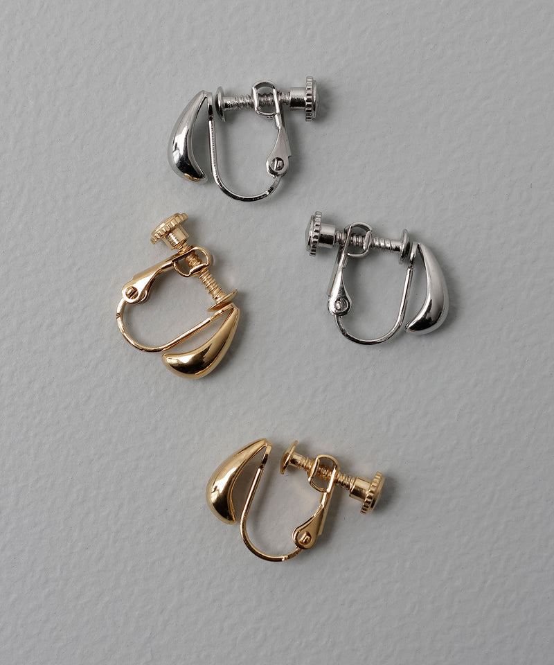 金属アレルギー対応 ドロップモチーフイヤリング サージカルステンレス