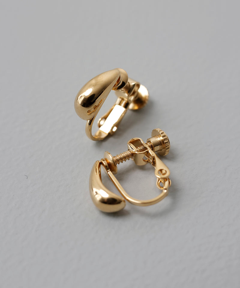 金属アレルギー対応 ドロップモチーフイヤリング サージカルステンレス