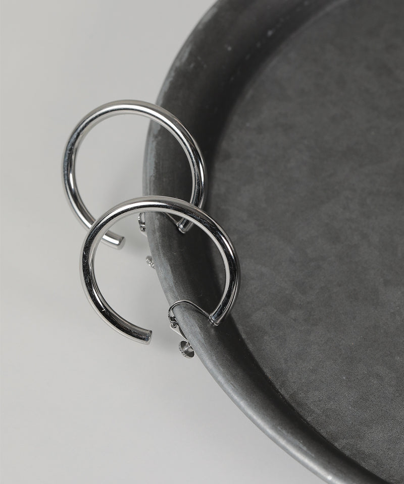 【ORLEAN】 シンプルボリュームフープイヤリング 3cm 4cm サージカルステンレス