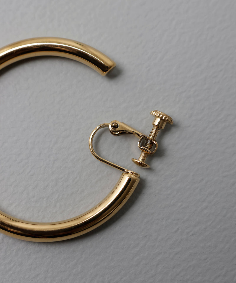 【ORLEAN】 シンプルボリュームフープイヤリング 3cm 4cm サージカルステンレス