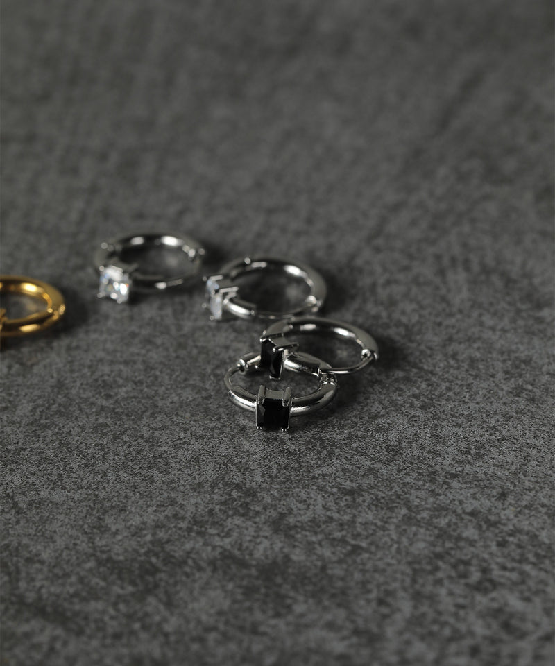 【ORLEAN】 ストーンフープピアス