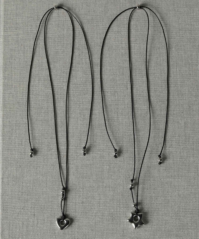 金属アレルギー対応 ハート スター モチーフコードチョーカー サージカルステンレス