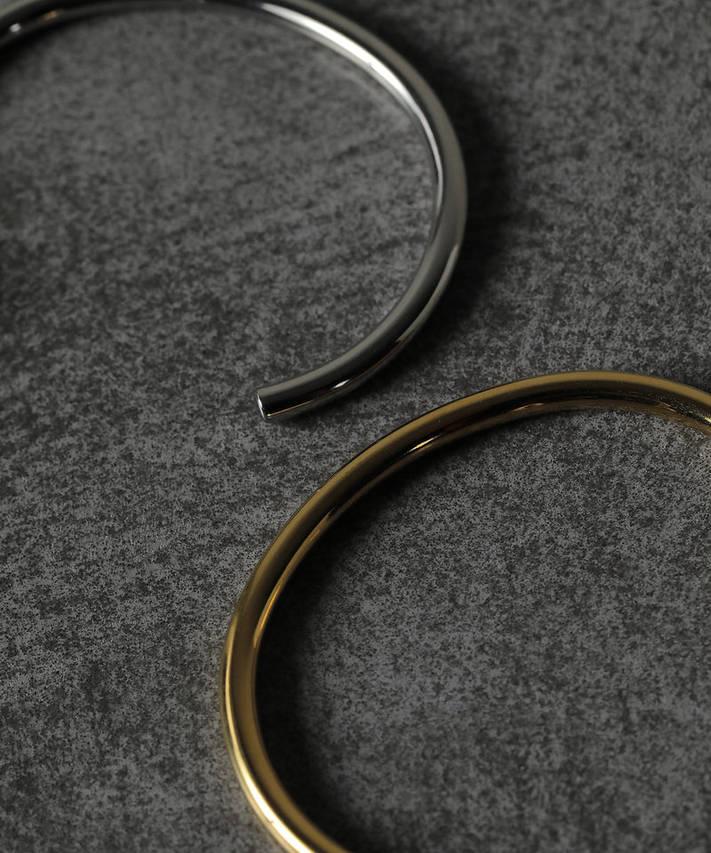 金属アレルギー対応 シンプルラインバングル サージカルステンレス