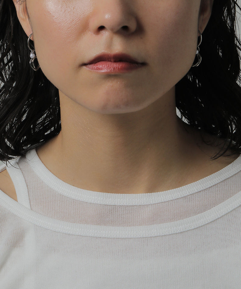 金属アレルギー対応 マルチフープイヤリング サージカルステンレス