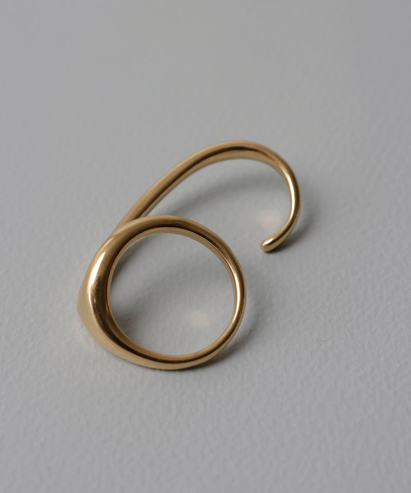 金属アレルギー対応 デザインダブルリング 2連リング サージカルステンレス