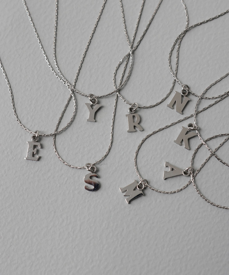 金属アレルギー対応 イニシャルネックレス サージカルステンレス