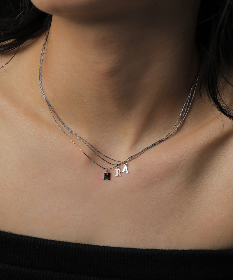 金属アレルギー対応 イニシャルネックレス サージカルステンレス