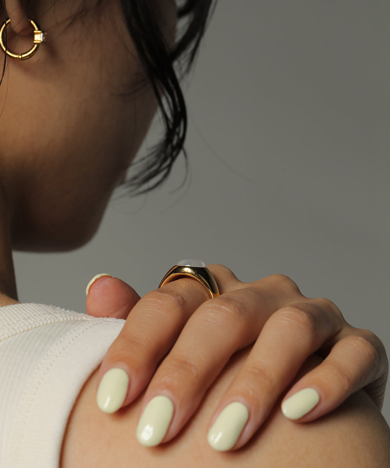 金属アレルギー対応 ストーンリング サージカルステンレス