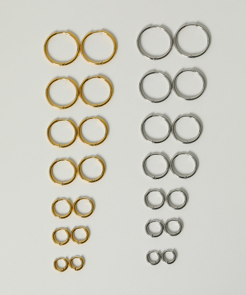 【ORLEAN】 シンプルフープピアス 太さ2.0mm サージカルステンレス