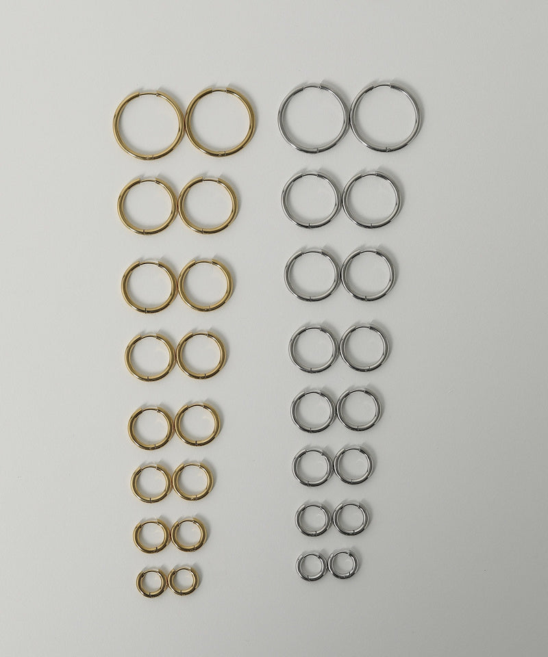 【ORLEAN】 シンプルフープピアス 太さ2.5mm サージカルステンレス