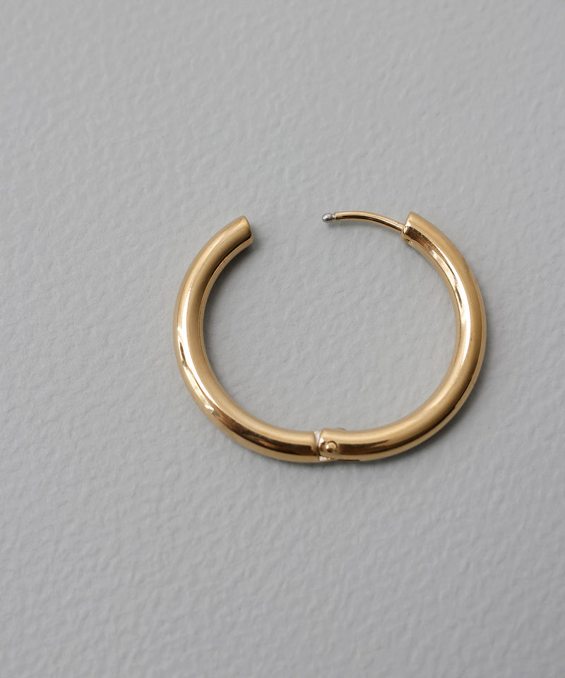 金属アレルギー対応 シンプルフープピアス 太さ3.0mm サージカルステンレス