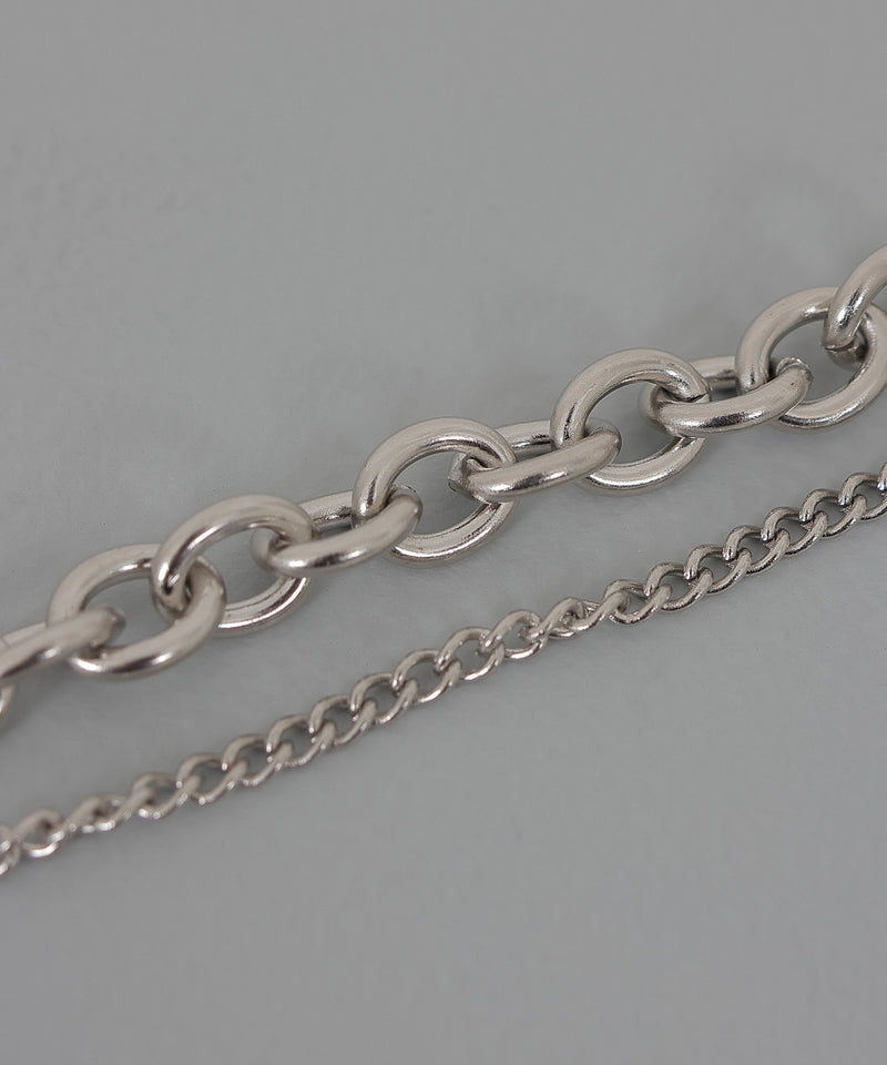 金属アレルギー対応 ロールチェーン 二連ブレスレット サージカルステンレス