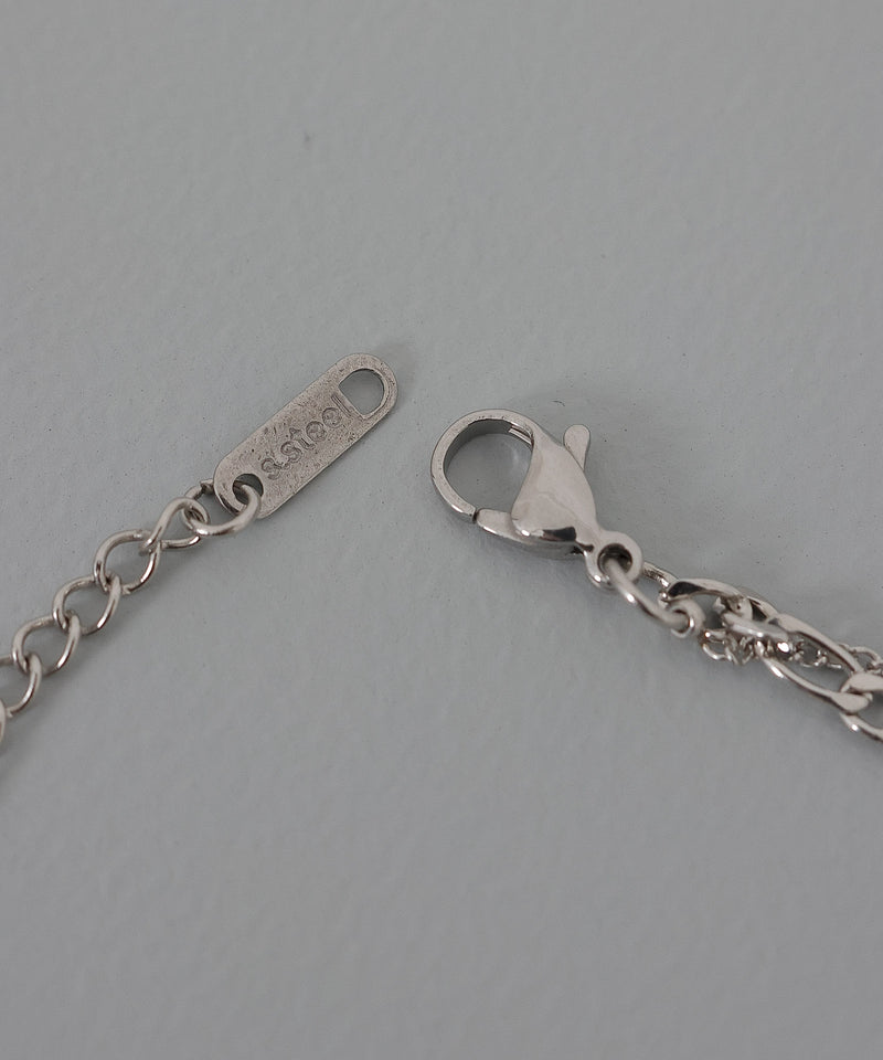 金属アレルギー対応 デザインチェーン 二連ネックレス サージカルステンレス